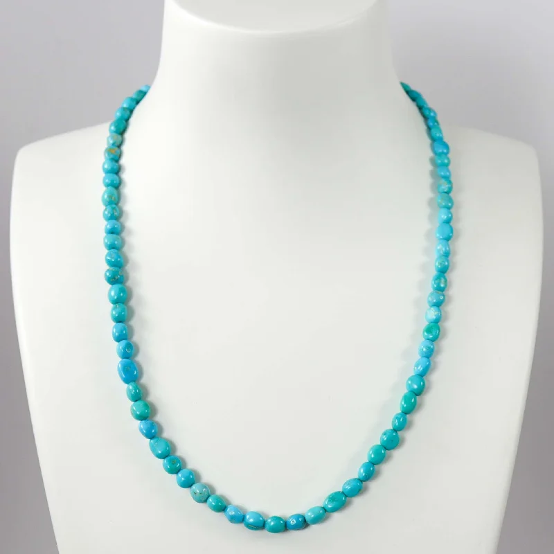 Women's mother-daughter necklaces-Sleeping Beauty Turquoise Necklace