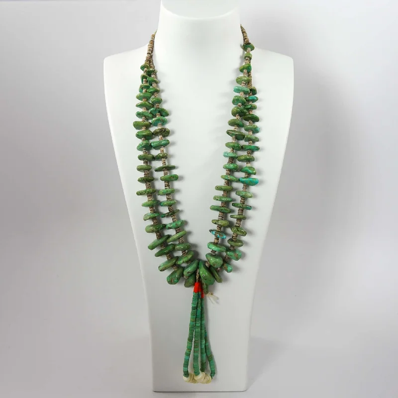 Women's vintage-inspired necklaces-1940s Fox Turquoise Necklace