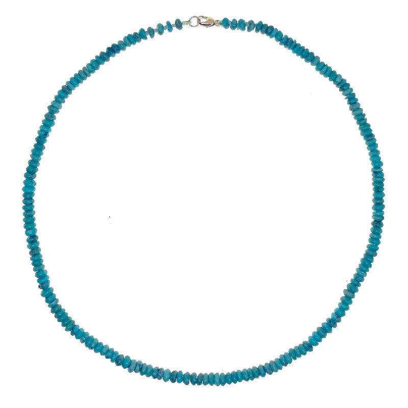 Women's jade necklaces-Beaded Mini Turquoise Necklace