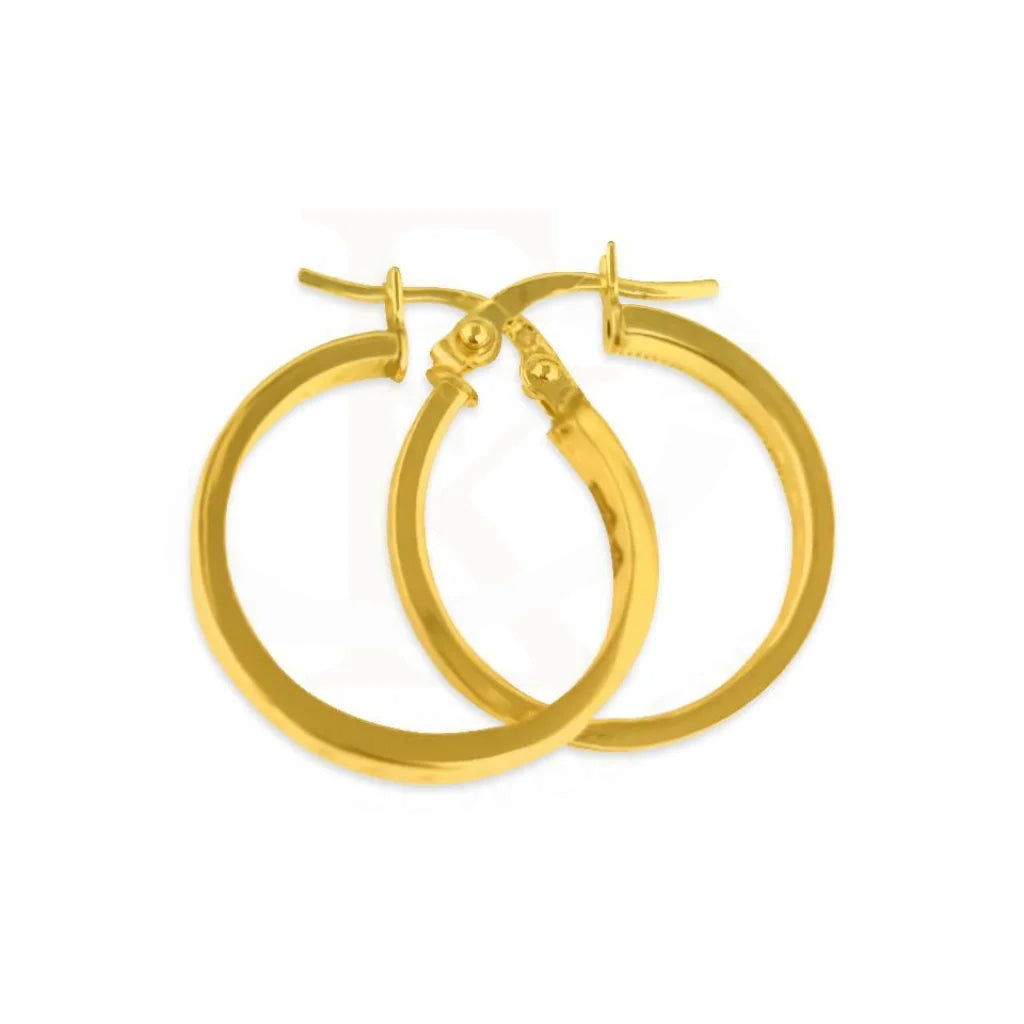 Women's bridal earrings-Gold Hoop Earrings 18KT - FKJERN1491