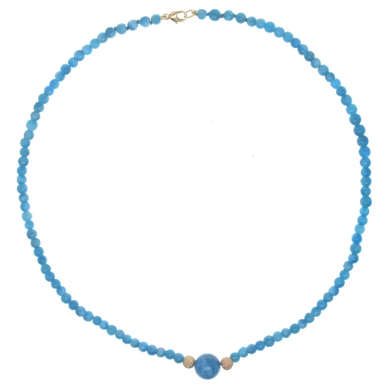 Women's sun necklaces-Pom Necklace - Apatite