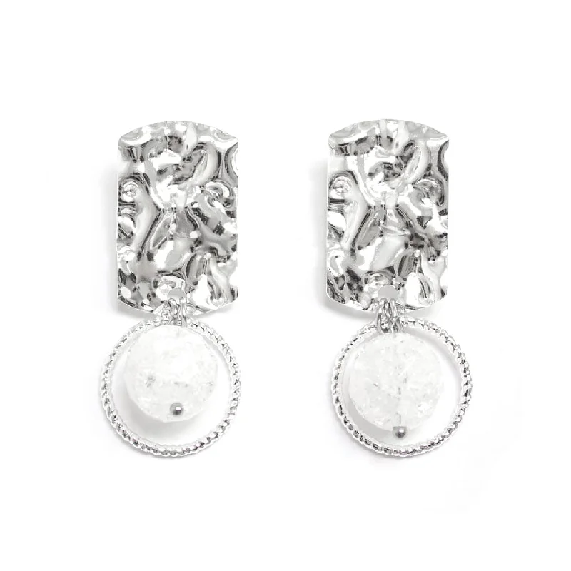 Women's birthstone earrings-Sylvia Silver Earrings