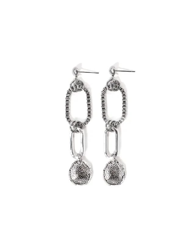 Women's titanium earrings-Venise Silver Earrings