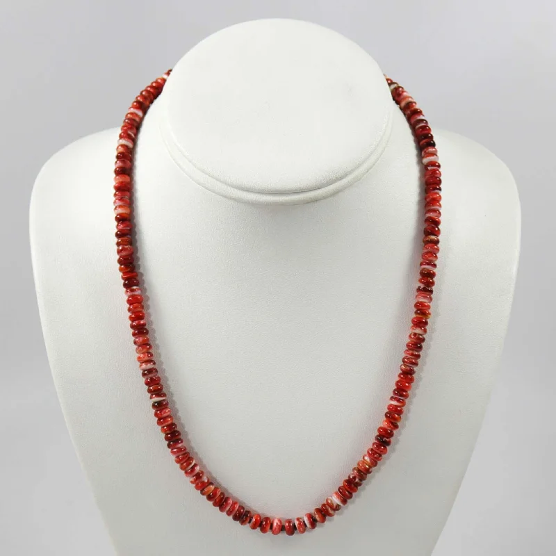 Women's long necklaces-Spiny Oyster Necklace