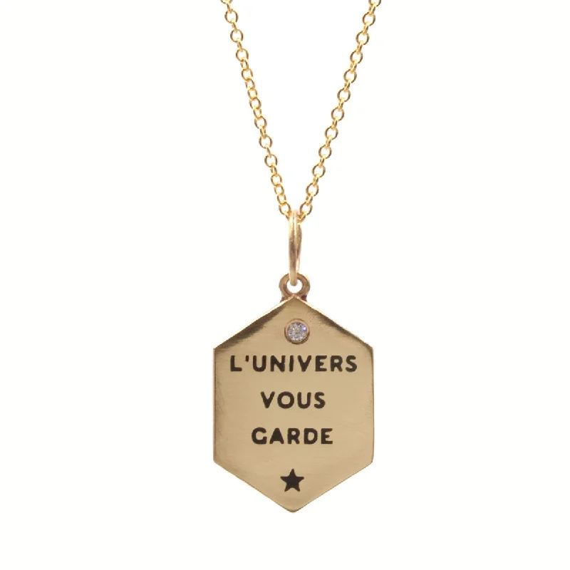 Modern women's necklaces-L'Univers Vous Garde Necklace