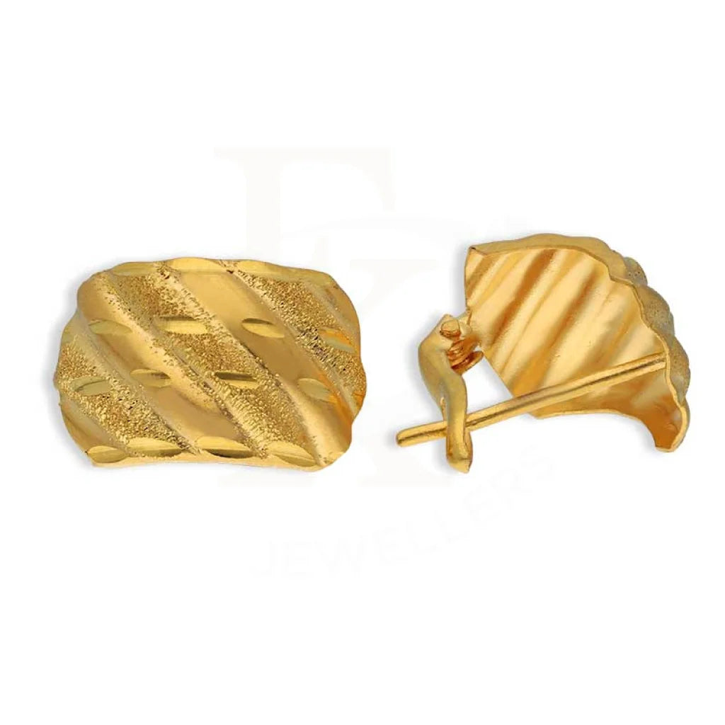 Women's friendship earrings-Gold Clip Earrings 22KT - FKJERN22K3121