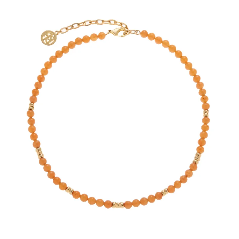 Minimalist women's necklaces-Peach Bellini Necklace