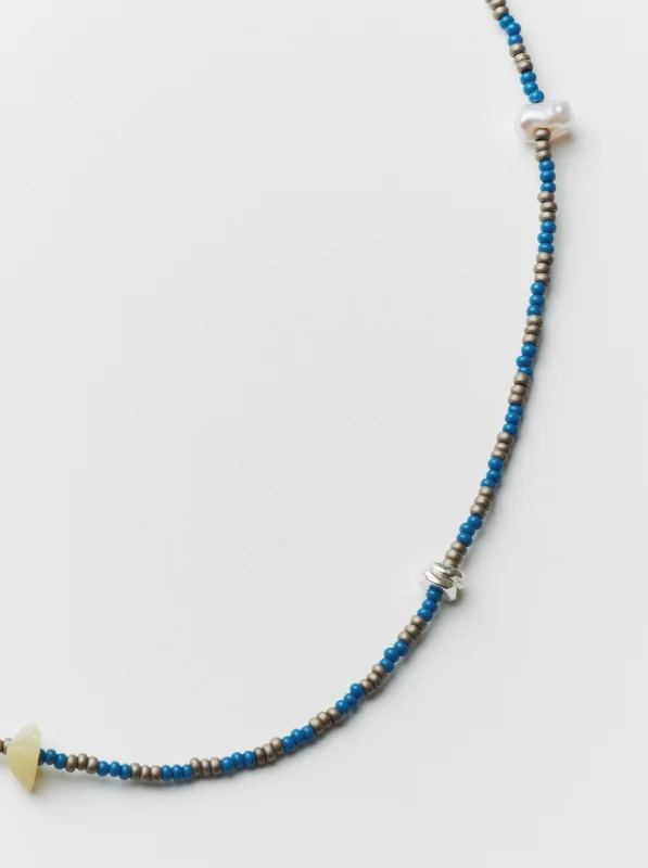 Women's wedding necklaces-June Necklace in Blue