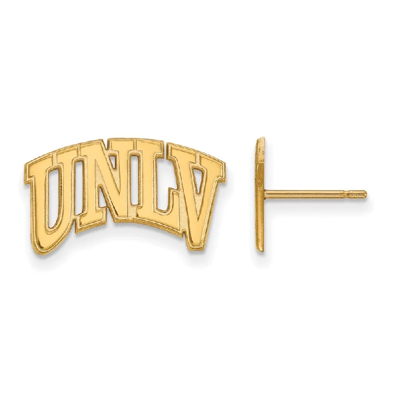 Women's sun earrings-14k Gold Plated Silver Univ. of Nevada Las Vegas Post Earring