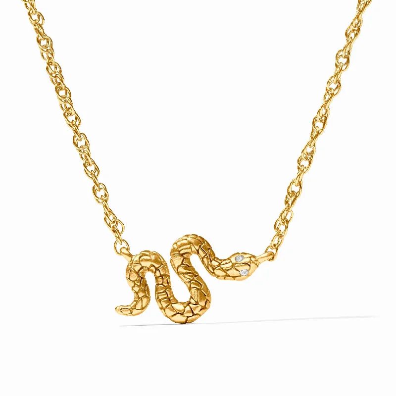 Women's luxury brand necklaces-Snake Delicate Necklace