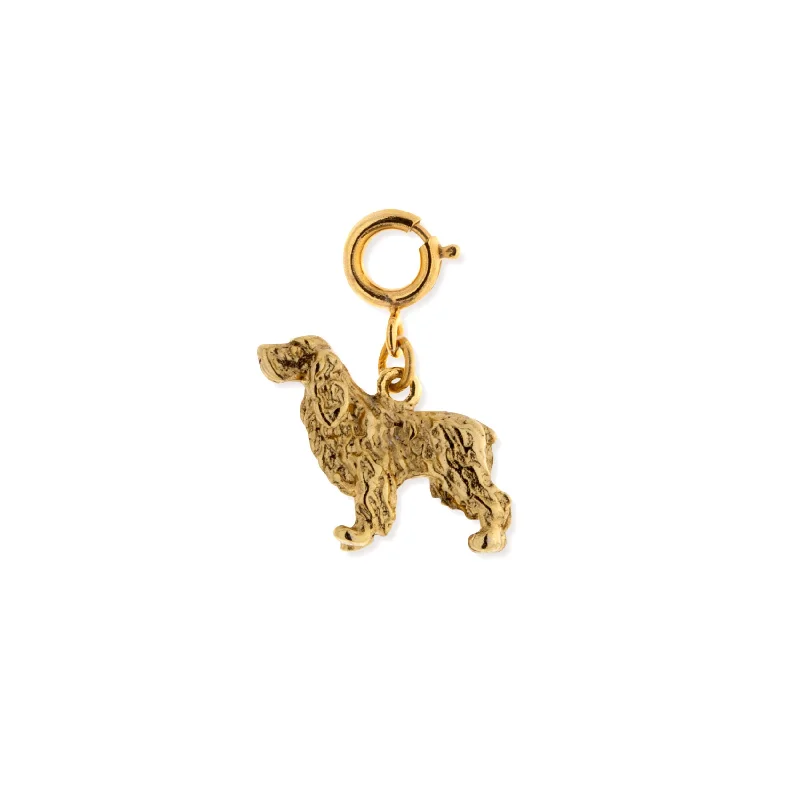 Affordable women's rings-1928 Jewelry® 14K Gold Dipped English Springer Spaniel Dog Charm