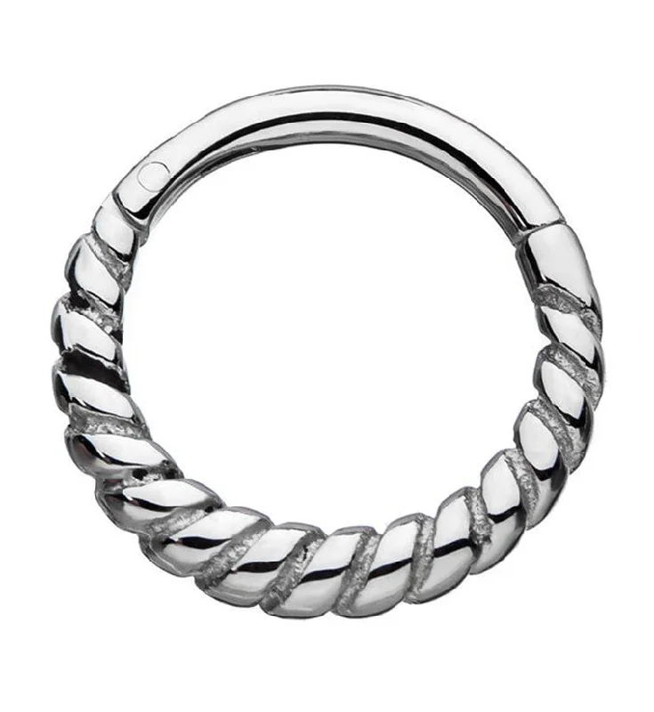 Luxury women's rings-Twine Hinged Segment Ring