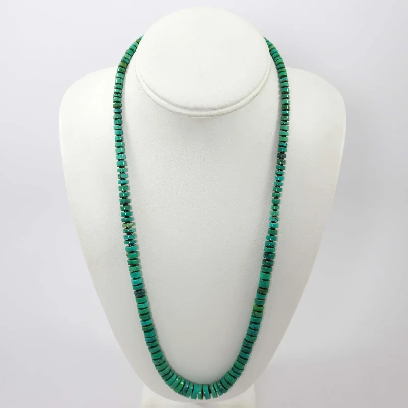 Luxury women's necklaces-Turquoise Bead Necklace