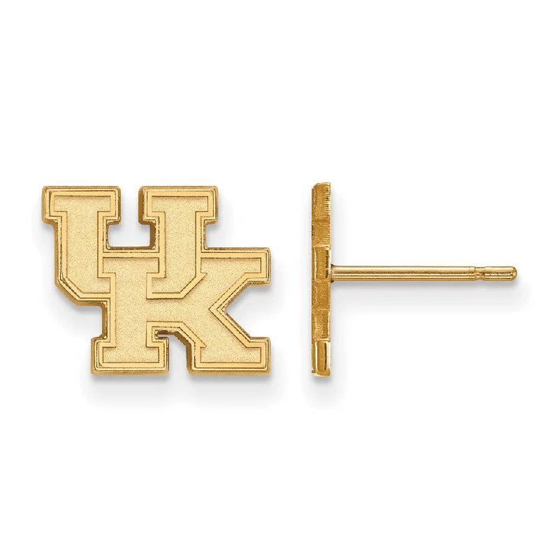 Women's stainless steel earrings-14k Gold Plated Silver Univ. of Kentucky XS (Tiny) Post Earrings