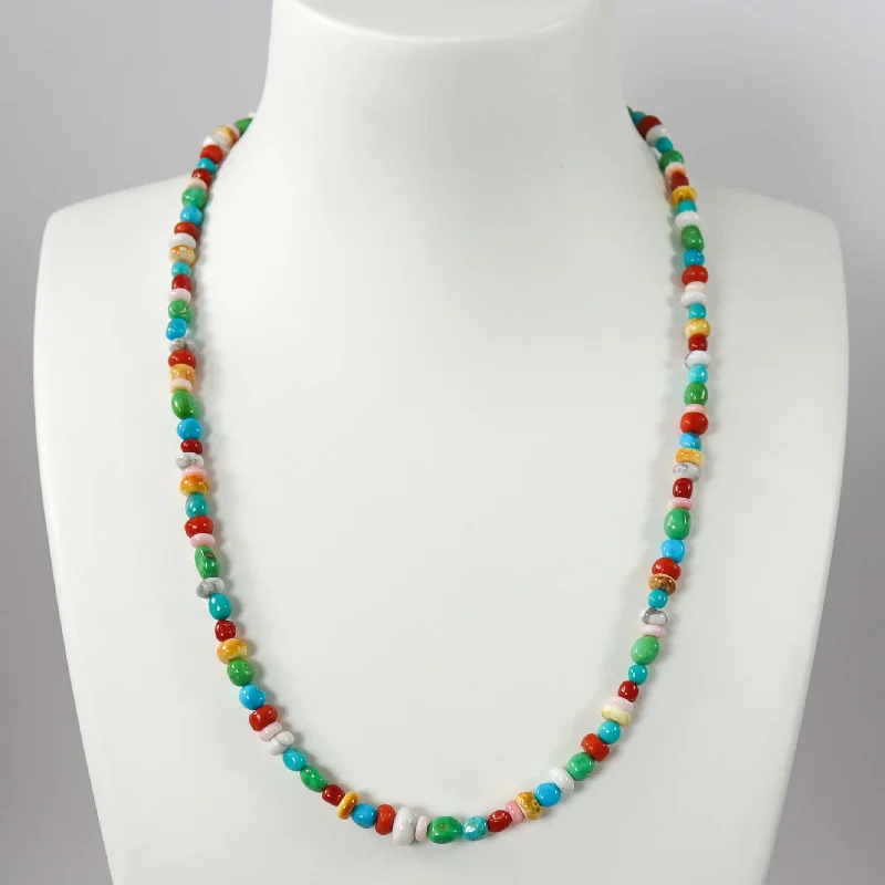 Women's friendship necklaces-Colorful Bead Necklace