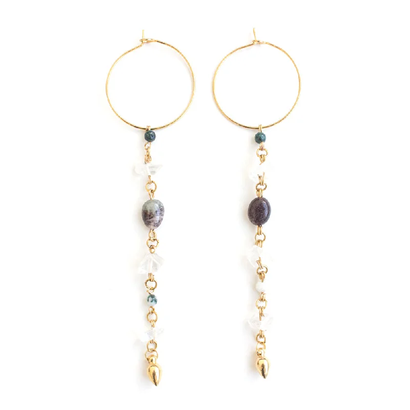 Women's DNA earrings-Joya Gold Earrings