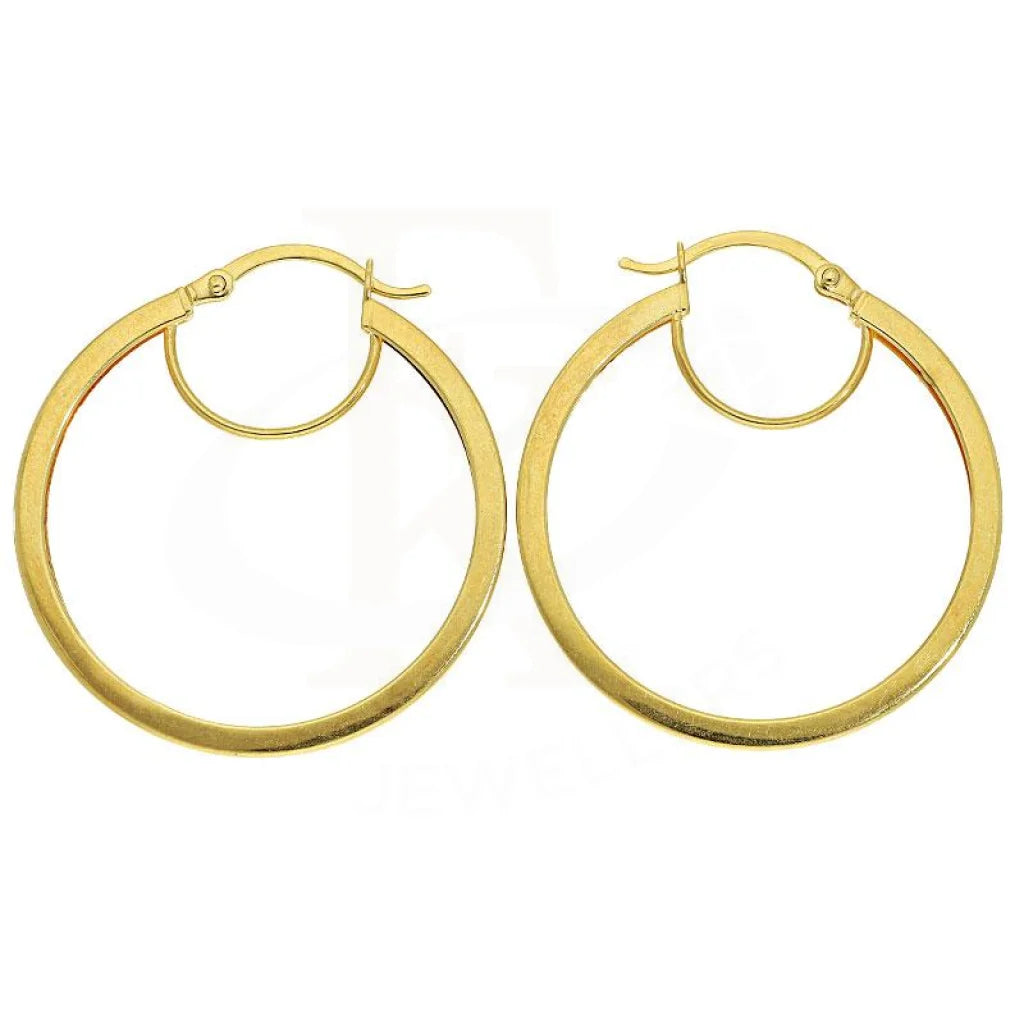 Women's beaded earrings-Gold Hoop Earrings 18KT - FKJERN18K1788