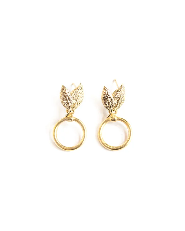 Women's stud earrings-Praline Gold Earrings