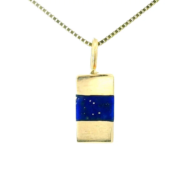 Women's eco-friendly necklaces-Colorado Lapis Lazuli Keel Necklace