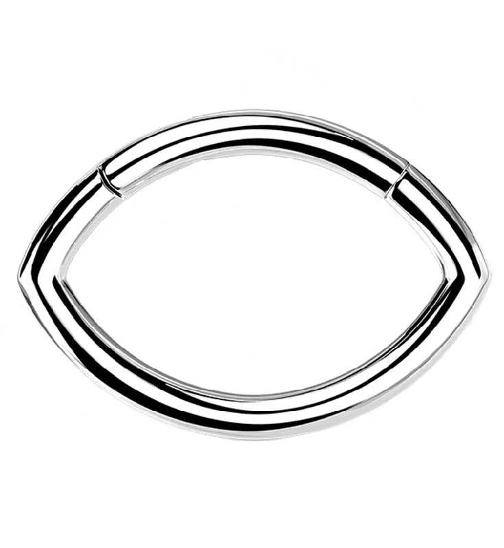 Women's platinum rings-Oculus Titanium Hinged Segment Ring