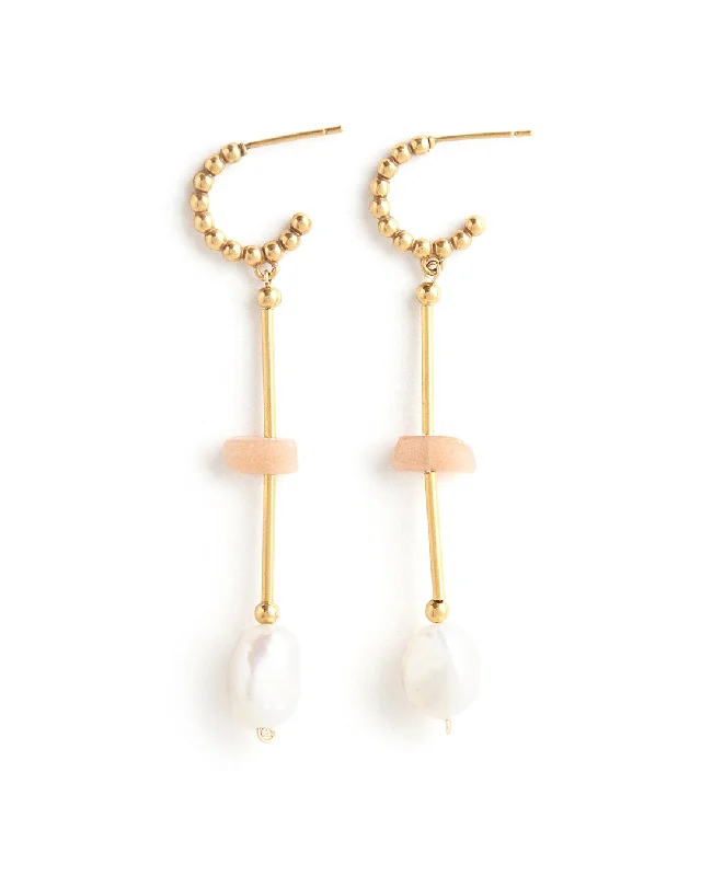 Women's crystal earrings-Cabana Gold Earrings