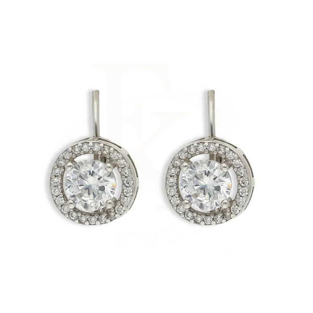 Women's fashion earrings-Sterling Silver 925 Round Shaped Clip Earrings - FKJERNSL3074