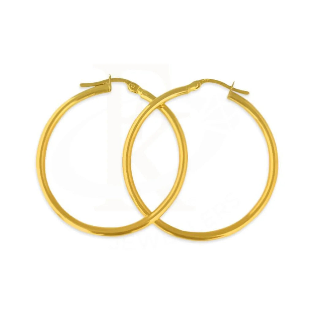 Women's friendship earrings-Gold Hoop Earrings 18KT - FKJERN1568