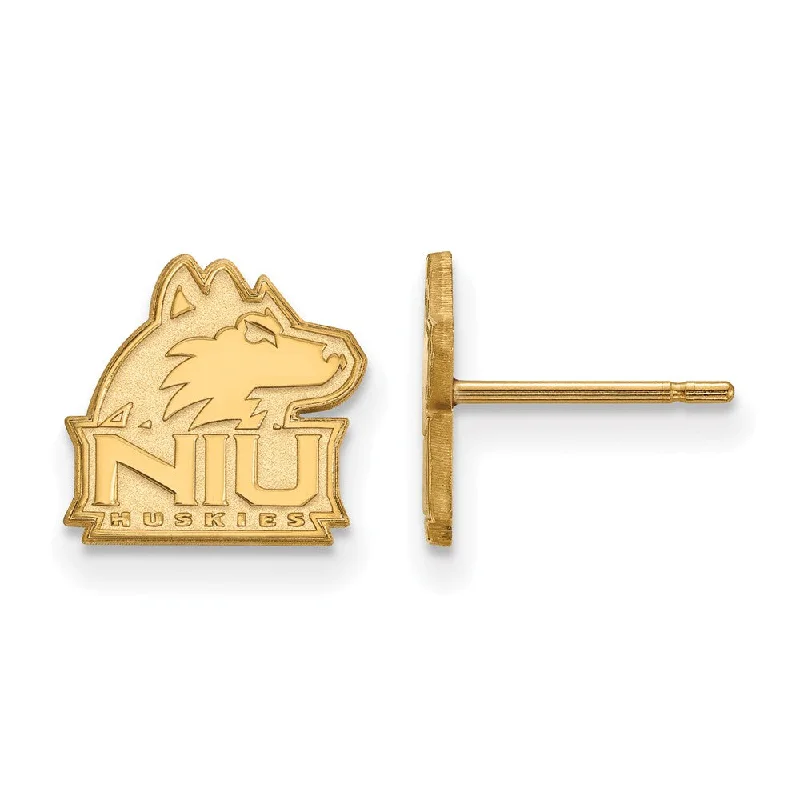 Women's waterproof earrings-14k Gold Plated Silver Northern Illinois Univ. Post Earrings