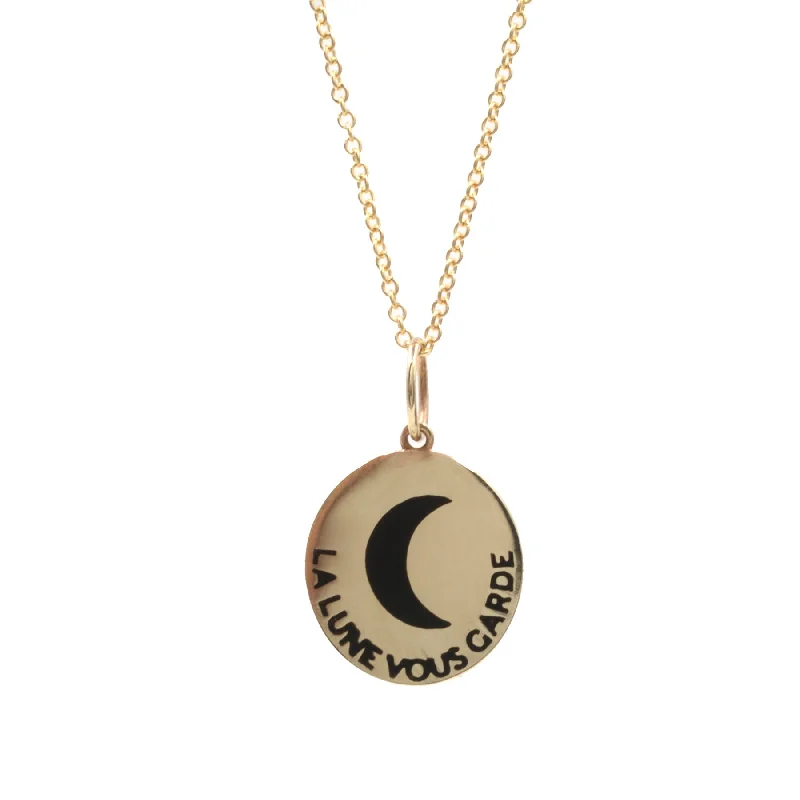 Women's anniversary necklaces-La Lune Vous Garde Necklace