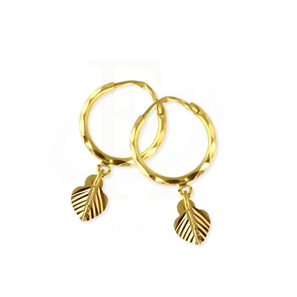 Women's star earrings-Gold Hoop Earrings 18KT - FKJERN1534