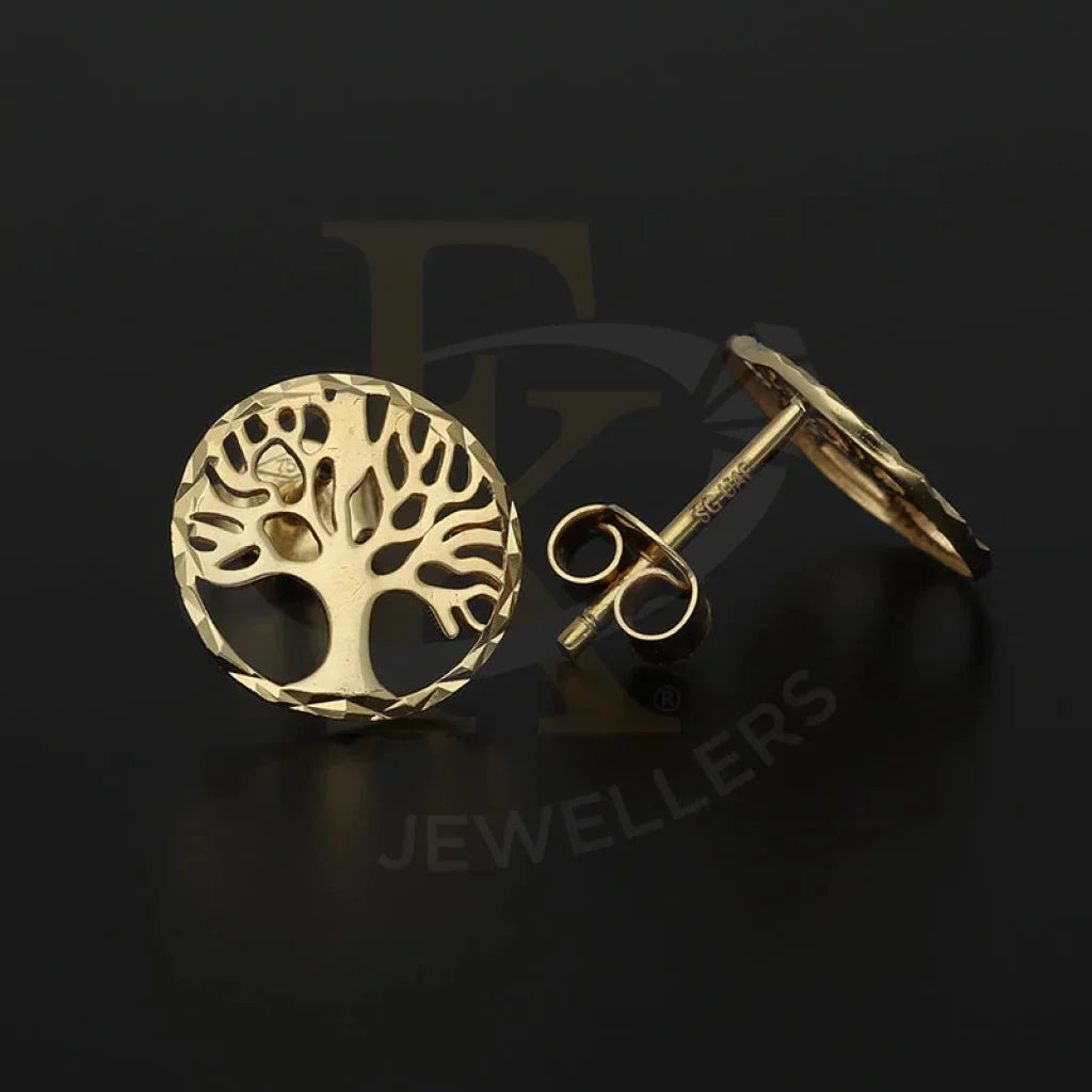 Women's DNA earrings-Gold Tree Earrings 18KT - FKJERN18K7345