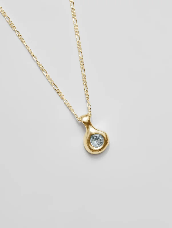 Women's graduation necklaces-Liv Necklace in Blue and Gold (Sample)