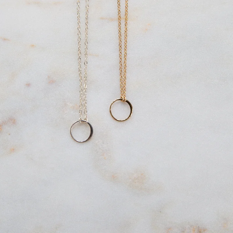 Women's gold necklaces-Karma Circle Necklace