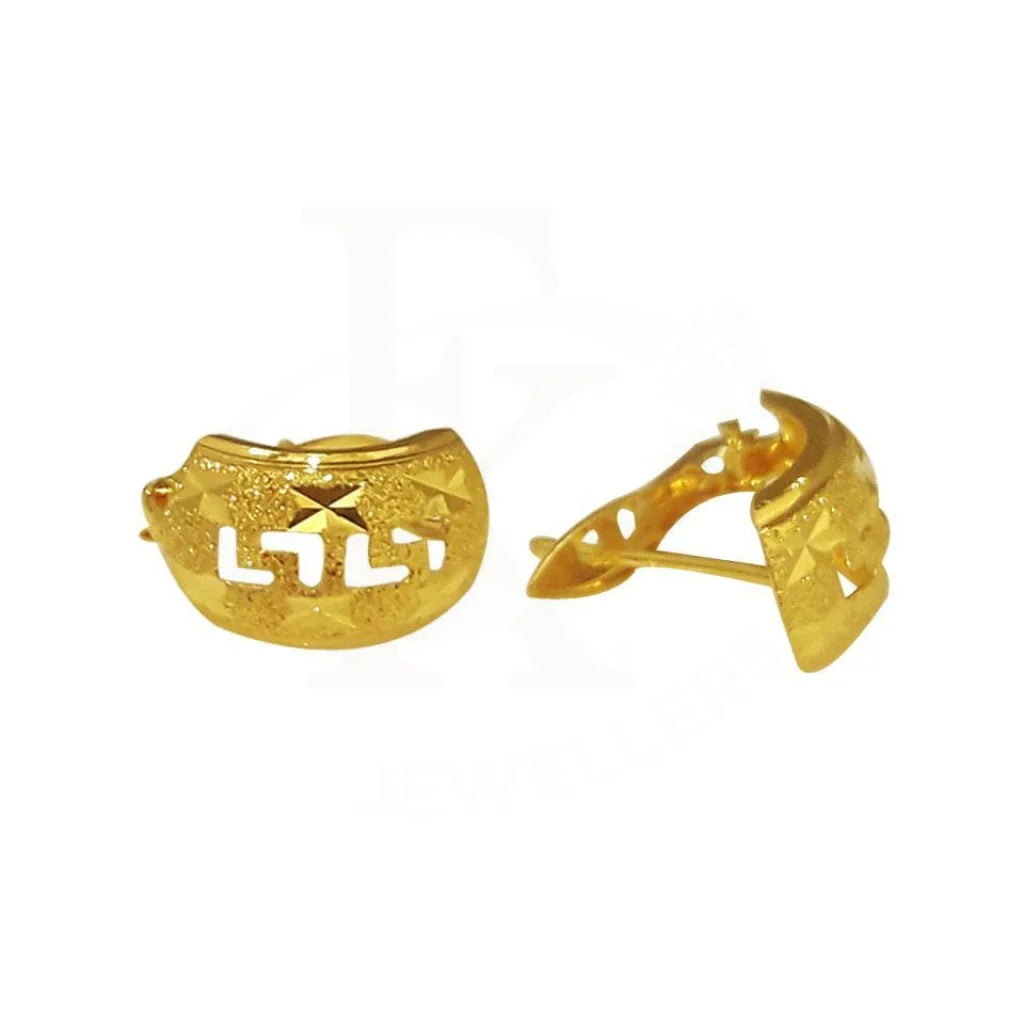 Women's celestial earrings-Gold Clip Earrings 18KT - FKJERN1641