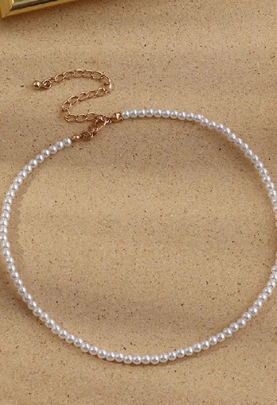 Women's party necklaces-Pearl Necklace