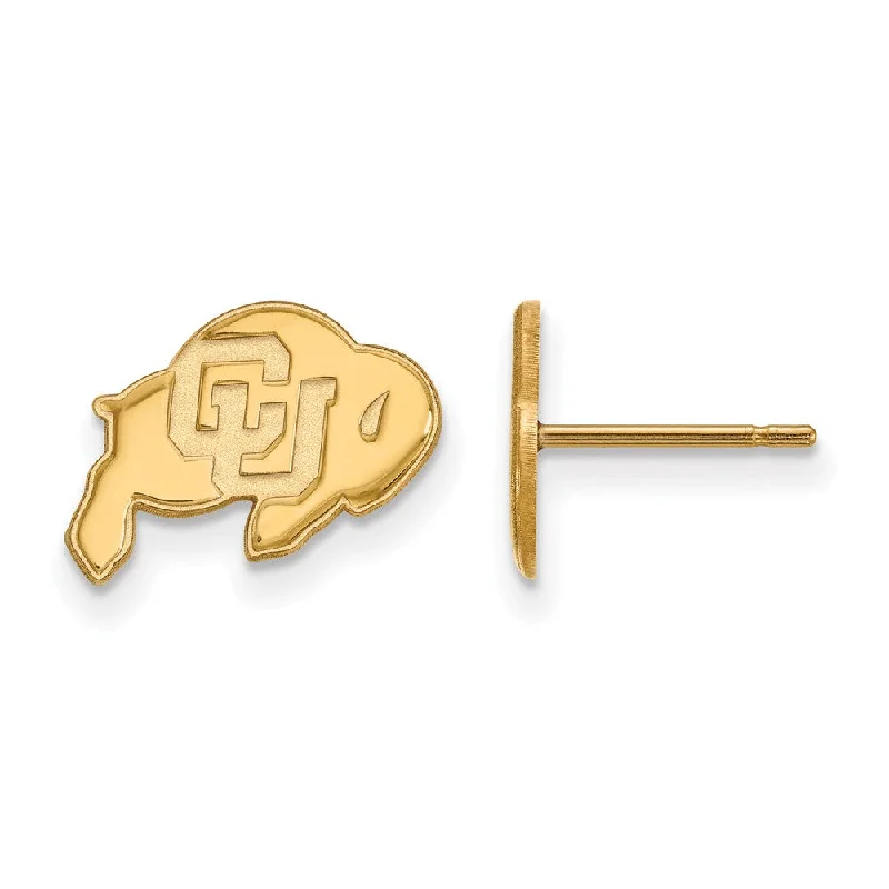 Trendy women's earrings-14k Yellow Gold University of Colorado XS (Tiny) Post Earrings