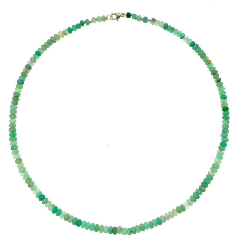 Women's sapphire necklaces-Beaded Mini Chrysoprase Necklace