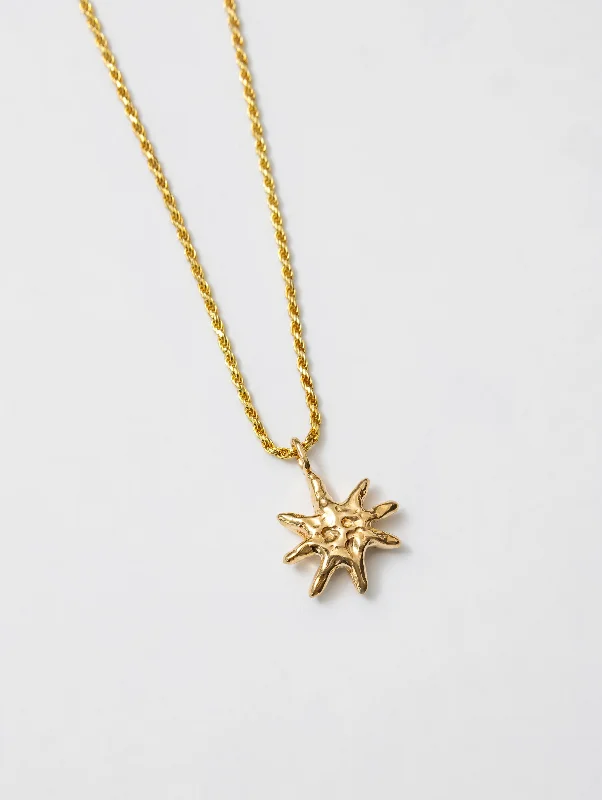 Women's charm necklaces-Solar Necklace in Gold (Sample)