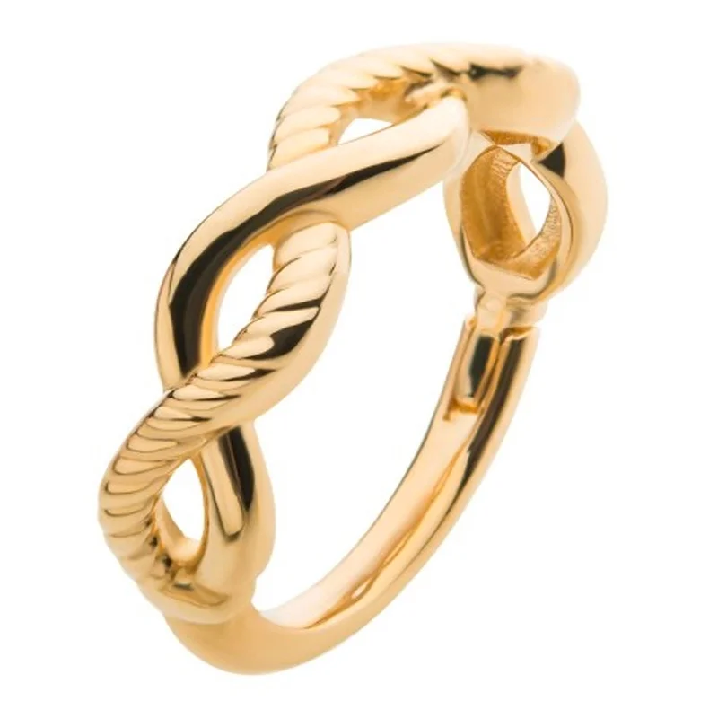 Women's Buddha rings-14kt Gold Tangle Hinged Segment Ring