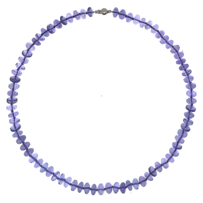 Women's Valentine's Day necklaces-Beaded Amethyst Necklace