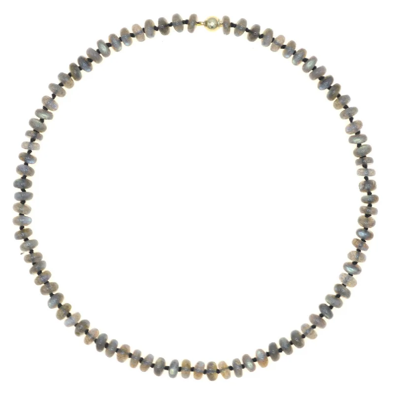 Women's luxury brand necklaces-Beaded Labradorite Necklace