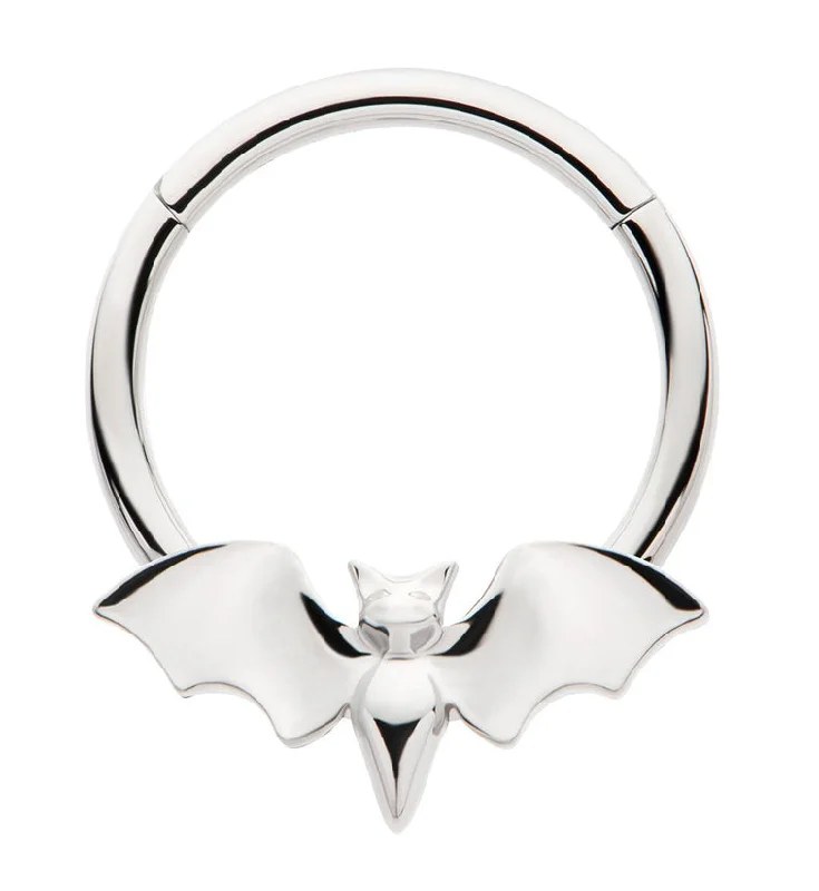 Women's exclusive rings-Bat Stainless Steel Hinged Segment Ring