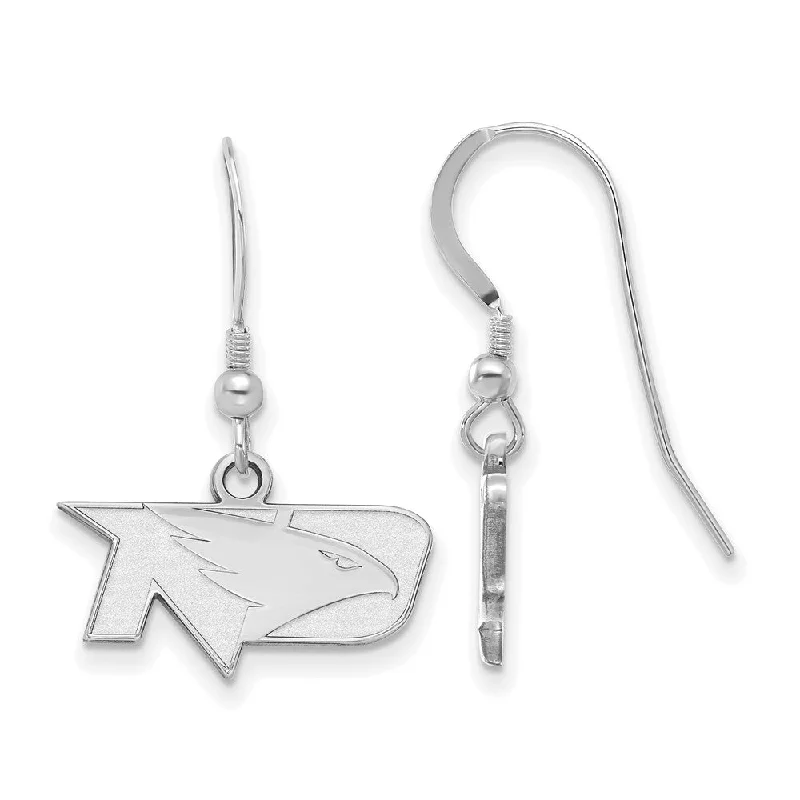 Women's statement earrings-Sterling Silver Univ. of North Dakota XS (Tiny) Dangle Earrings