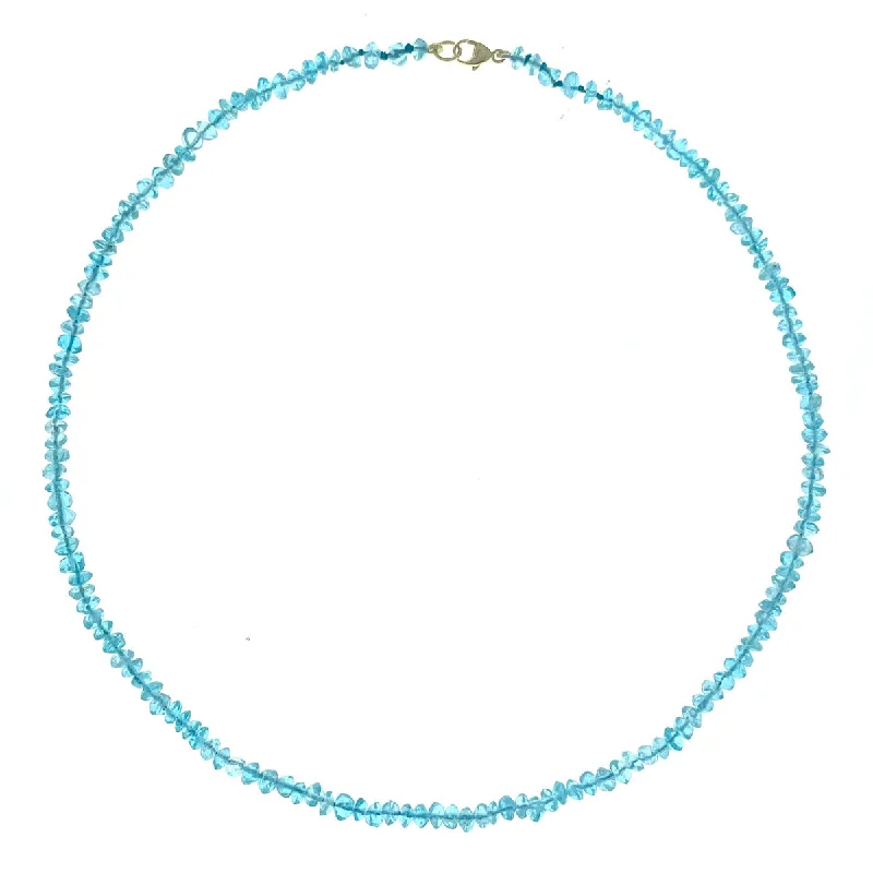 Women's gemstone necklaces-Beaded Mini Apatite Necklace