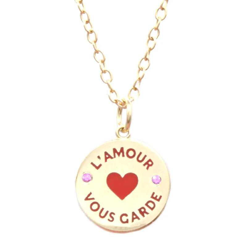 Women's crystal necklaces-L'Amour Vous Garde Necklace