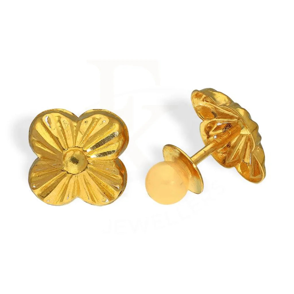 Women's Valentine's Day earrings-Gold Stud Earrings 22KT - FKJERN22K2590