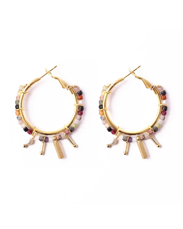 Women's limited edition earrings-Gemma Gold Earrings