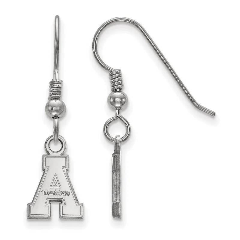 Women's spiritual earrings-Sterling Silver Appalachian State XS (Tiny) Dangle Earrings