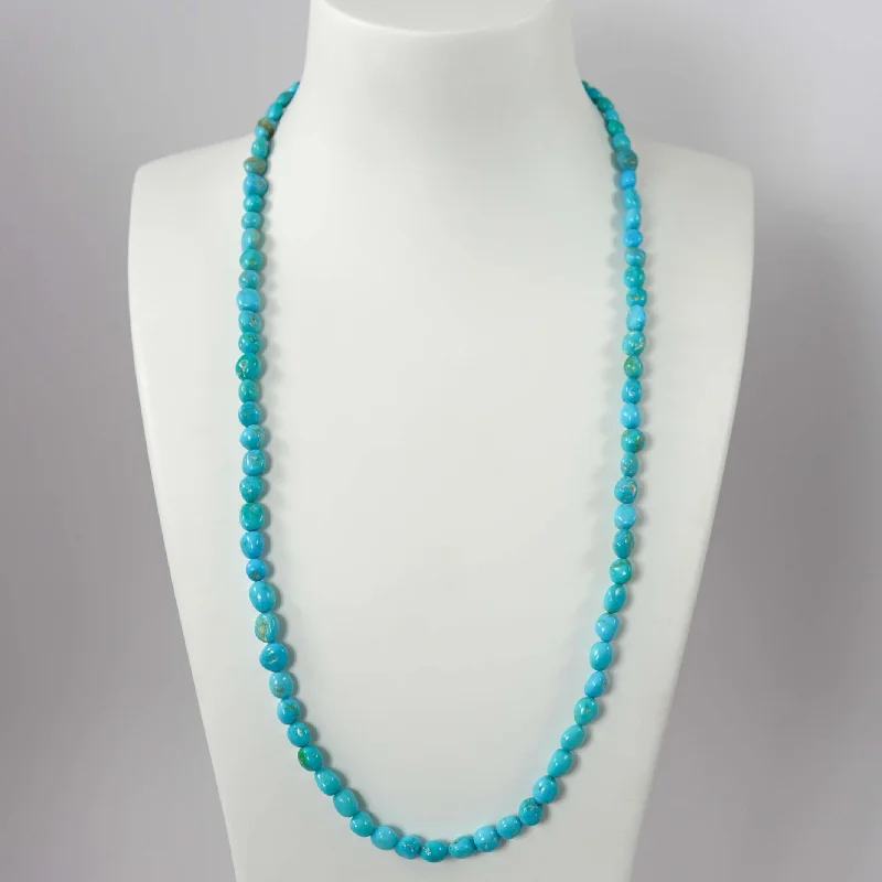 Women's DNA necklaces-Sleeping Beauty Turquoise Necklace