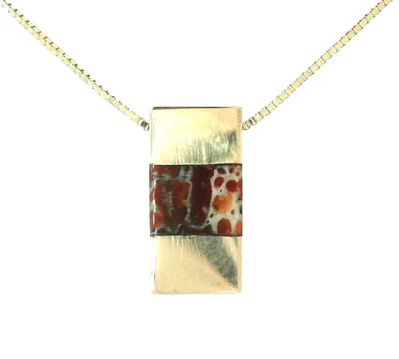 Women's short necklaces-Keel Necklace-Red Dinosaur Bone